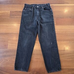 Levis 550 Black Relaxed Fit Jeans Mens 36x30 (Fits 32x30) Vintage 90s Mexico